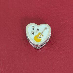 Pandora Nashville Tennessee Travel Charm Country Music Guitar Heart Bead Pendant